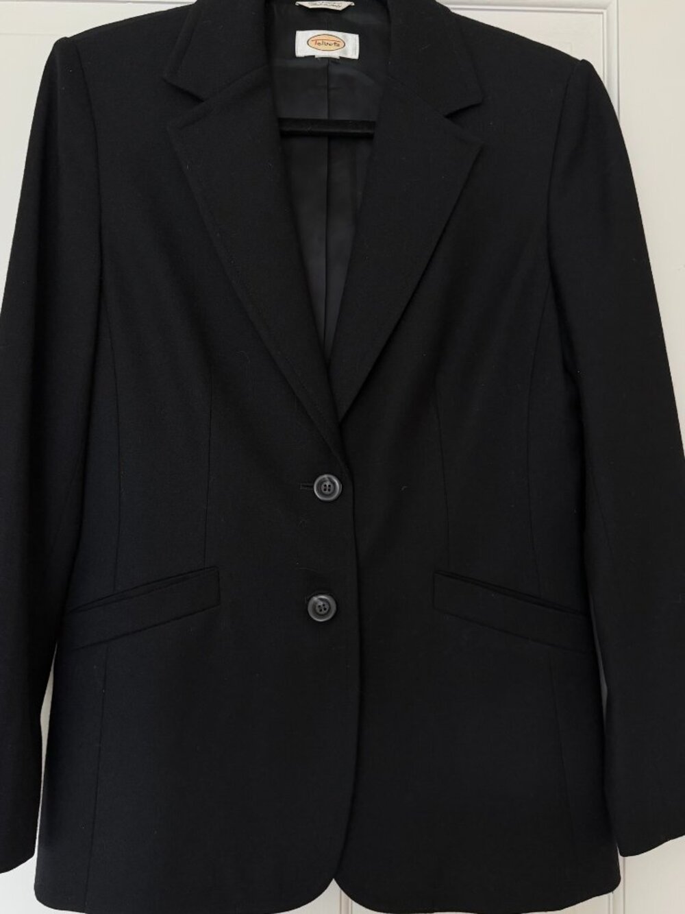 Talbots Women's Black Wool Blazer made in Italy Size 10